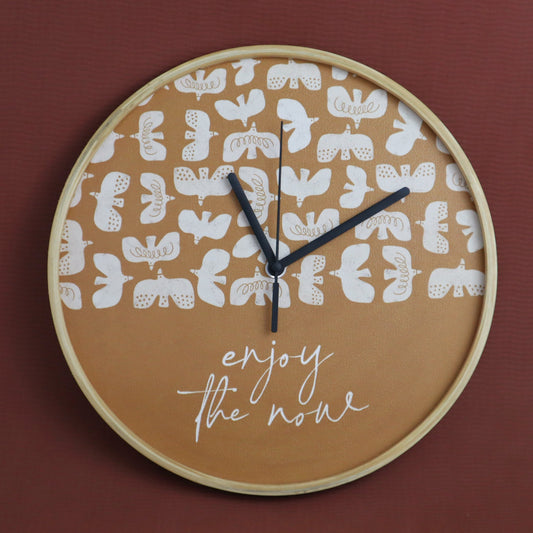 Handcrafted Wall Clock | Enjoy the now